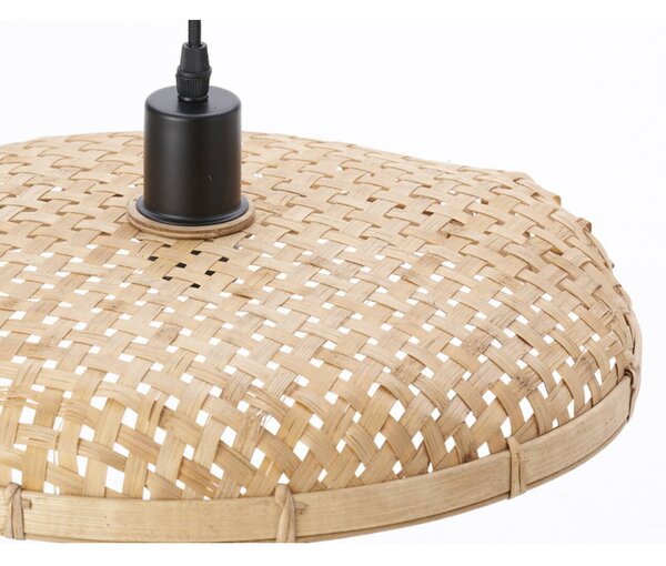 Přírodní ratanové světlo Paloma s výpletem - Ø 40*7,5cm / E27 - Light & Living