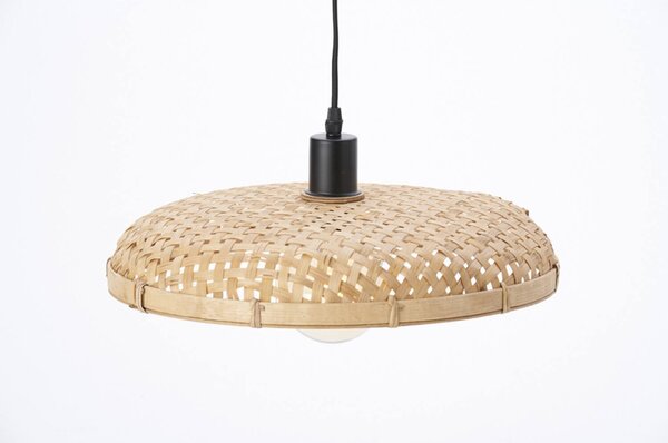 Přírodní ratanové světlo Paloma s výpletem - Ø 40*7,5cm / E27 - Light & Living