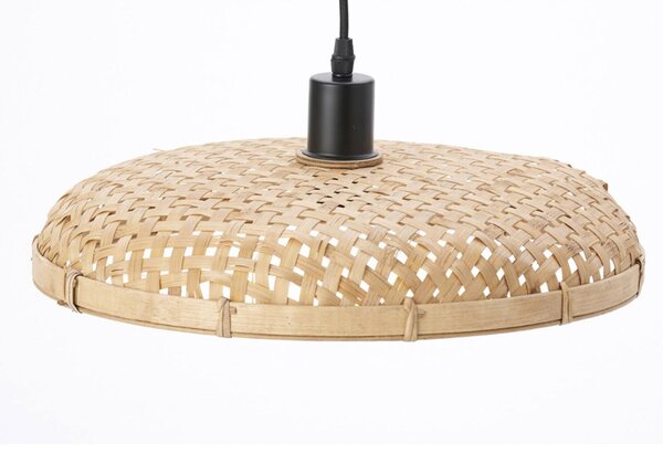 Přírodní ratanové světlo Paloma s výpletem - Ø 40*7,5cm / E27 - Light & Living