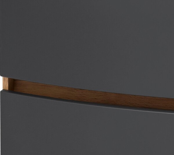 SKŘÍŇKA S UMYVADLEM, šedá, barvy dubu, 80 cm Held - Koupelnové série, Online Only