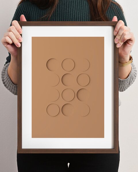 Idealform Poster no. 3 Shadow forms Barva: Terracotta, Velikost: 300x400 mm