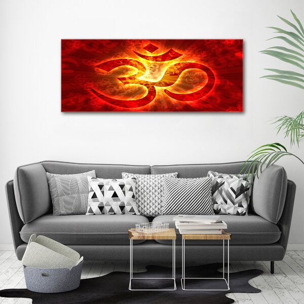Foto obraz canvas Hořící znak om oc-38189508