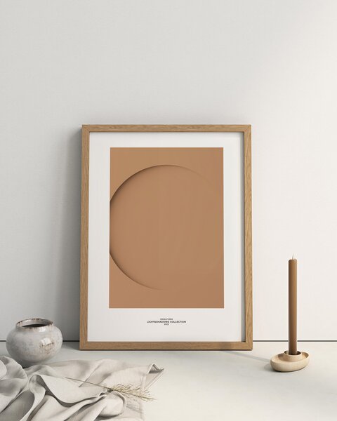Idealform Poster no. 6 Round composition Barva: Smokey taupe, Velikost: 300x400 mm
