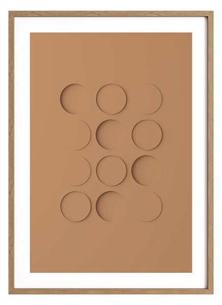 Idealform Poster no. 3 Shadow forms Barva: Terracotta, Velikost: 500x700 mm