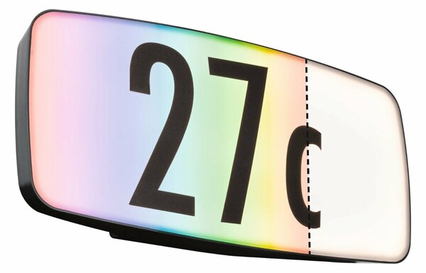 VÝPRODEJ VZORKU PAULMANN LED domovní číslo a svítidlo Smart Home Zigbee Sheera soumrakový senzor IP44 276x73mm RGBW+ 6,5W 230V antracit umělá hmota