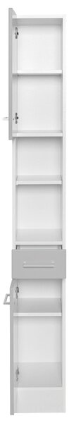 VYSOKÁ SKŘÍŇ, světle šedá, bílá, 25/190/35 cm Held - Koupelnové série, Online Only