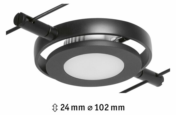 PAULMANN LED lankový systém RoaMac spot 4,5W 3000K 12V černá mat/chrom