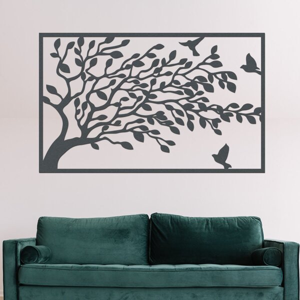 Dřevěný strom na zeď VÍTR | Rozměry (cm): 50x30 | Zvolte barvu dekoru: Wenge