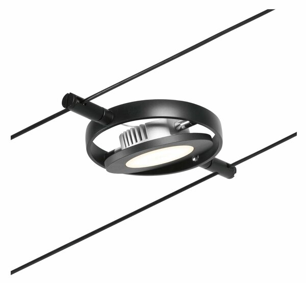 PAULMANN LED lankový systém RoaMac spot 4,5W 3000K 12V černá mat/chrom