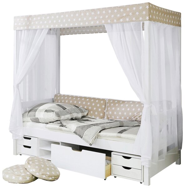 POSTEL S NEBESY, 90/200 cm, bílá, béžová MID.YOU - Online Only dětské postele, Online Only