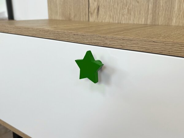 In-Design Nábytková knopka Hvězdička zelená