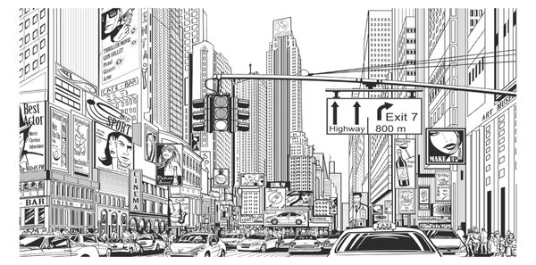 Foto obraz sklo tvrzené Ulice New Yorku osh-39334170