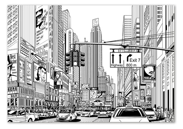 Foto obraz sklo tvrzené Ulice New Yorku osh-39334170