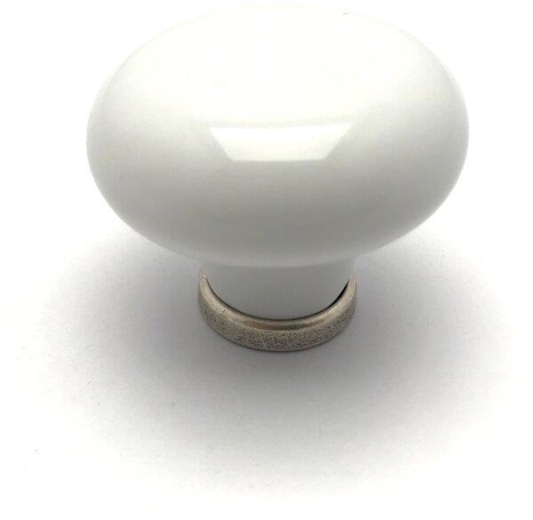 Porcelánová knopka Stela porcelán bílý
