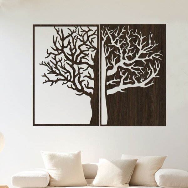 Dřevěný strom na zeď DUALITY Zvolte barvu dekoru: Javor | Rozměry (cm): 40x30