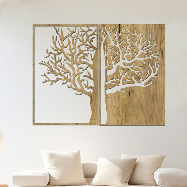 Dřevěný strom na zeď DUALITY Zvolte barvu dekoru: Javor | Rozměry (cm): 40x30