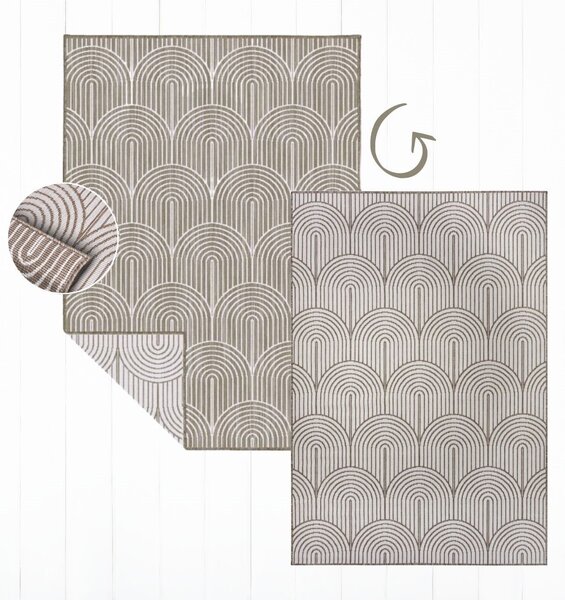 Hanse Home, Kusový koberec Pangli 105850 Linen – na ven i na doma, 80x150, hnědá, chodba / předsíň
