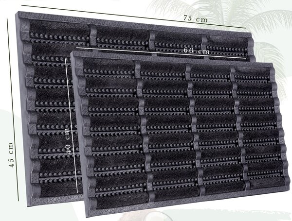 Hanse Home, Venkovní čistící rohož Mix Mats Brushes 105648 Black - na ven i na doma, 40x60, černá, exteriér