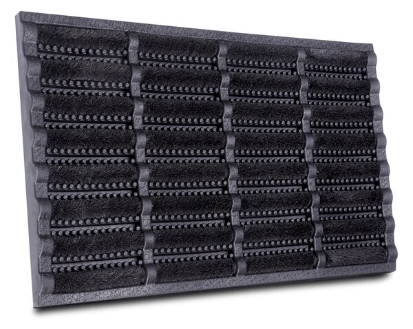 Hanse Home, Venkovní čistící rohož Mix Mats Brushes 105648 Black - na ven i na doma, 40x60, černá, exteriér