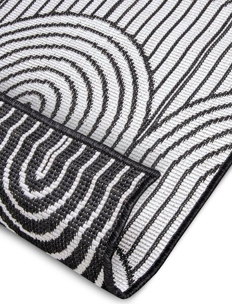 Hanse Home, Kusový koberec Pangli 105852 Black – na ven i na doma, 80x150, černobílá, chodba / předsíň