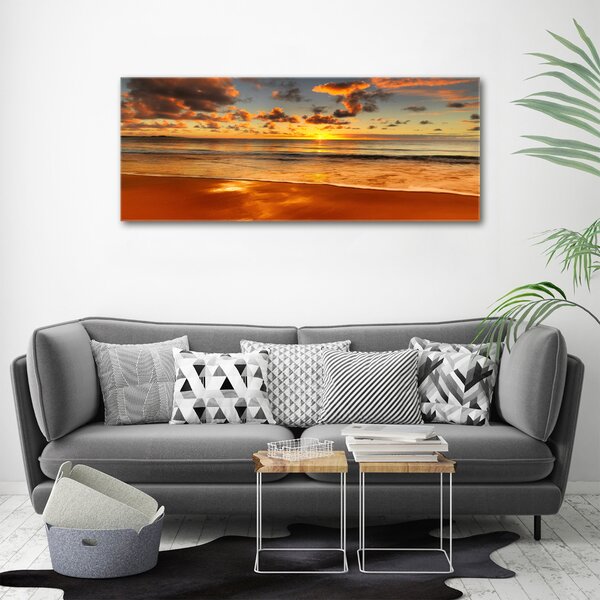 Foto obraz canvas Západ slunce pláž oc-40275478