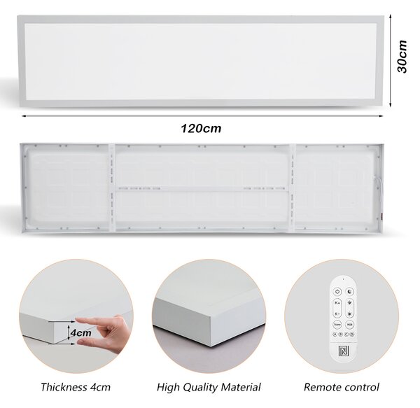 Immax NEO LITE FRAME Smart stropní svítidlo 120x30cm, IP44, CCT, WiFi, Tuya, BEACON bílé