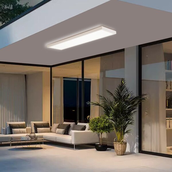 Immax NEO LITE FRAME Smart stropní svítidlo 120x30cm, IP44, CCT, WiFi, Tuya, BEACON bílé