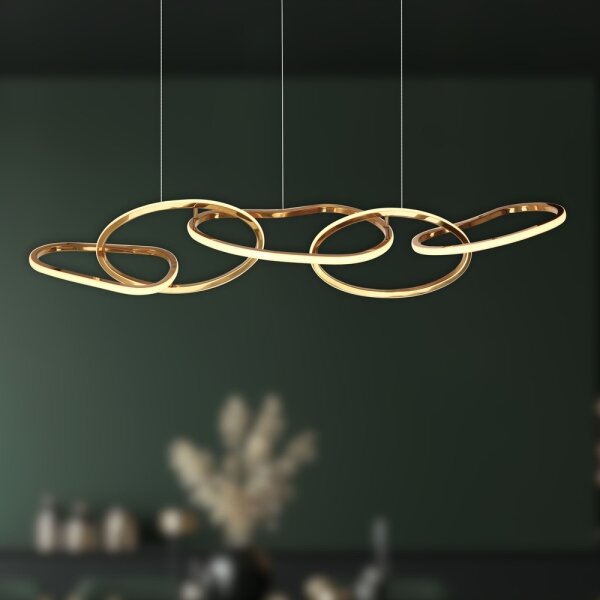 LED Lustr na lanku ANNELI LED/45W/230V 125 cm zlatá