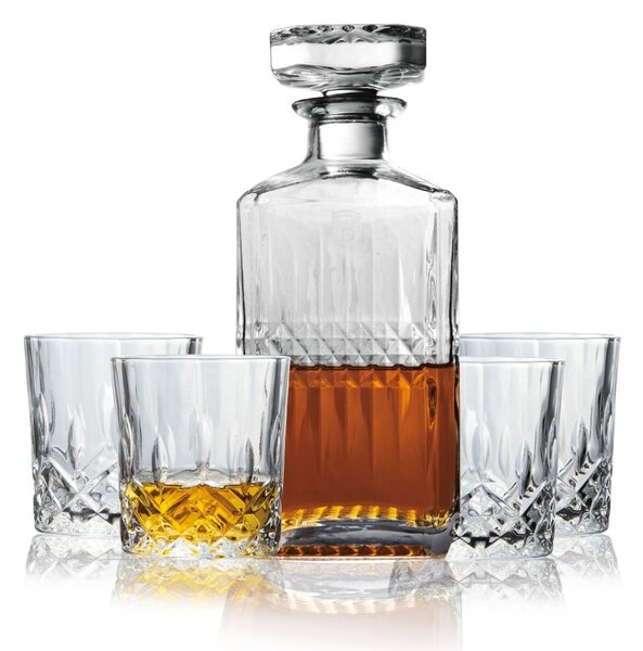 Sada lahve 750 ml a 4 ks sklenic na whisky 220 ml