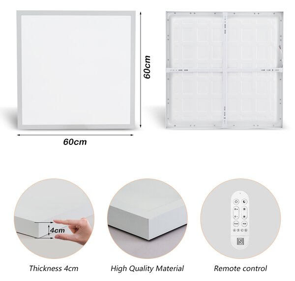 Immax NEO LITE FRAME Smart stropní svítidlo 60x60cm , IP44, CCT, WiFi, Tuya, BEACON bílé