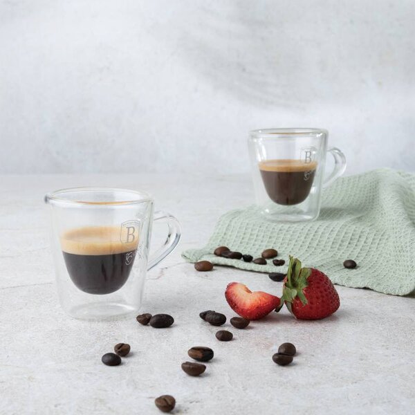 Sada skleněných šálků na espresso 2 ks