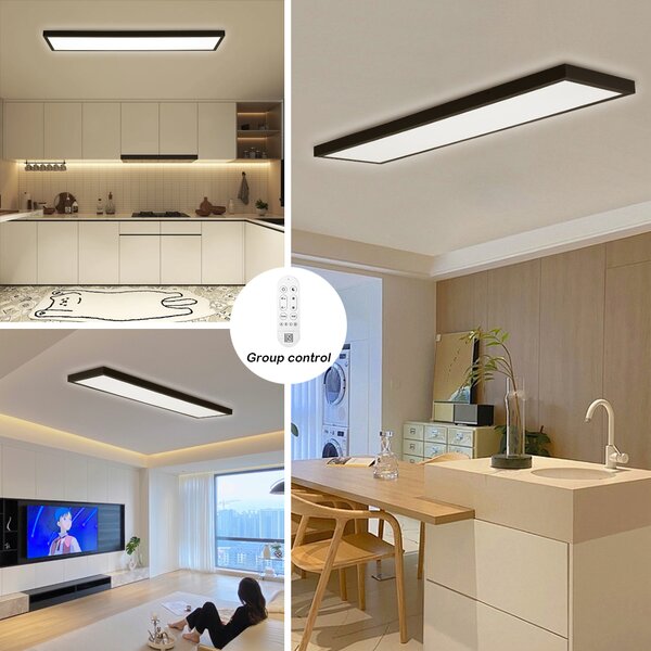 Immax NEO LITE FRAME Smart stropní svítidlo 120x30cm, IP44, CCT, WiFi, Tuya, BEACON černé