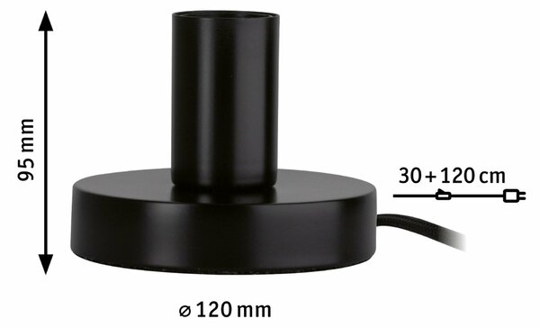 PAULMANN Stolní lampa Haldor max. 1x20W E27 černá 797.58