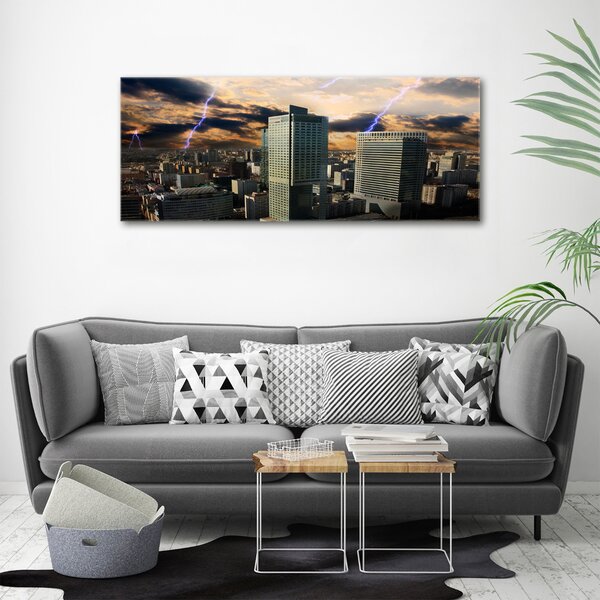 Foto-obraz canvas na rámu Bouře nad Varšavou oc-41880517
