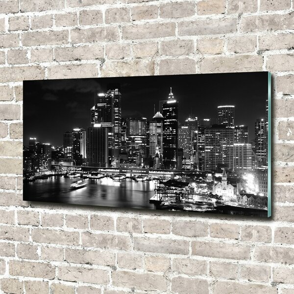 Foto obraz sklo tvrzené Sydney noc osh-42190312