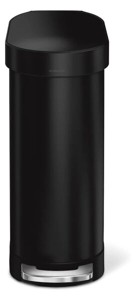 Úzký pedálový odpadkový koš Simplehuman Slim – 45 l, matná černá ocel