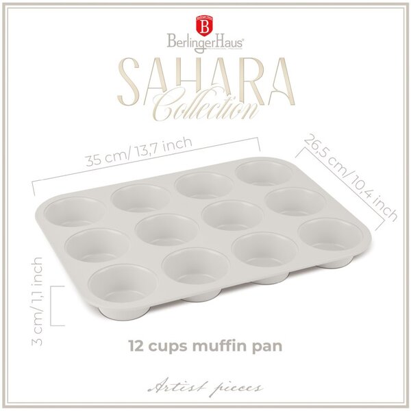 Forma na muffiny s nepřilnavým povrchem 12 ks Sahara Collection