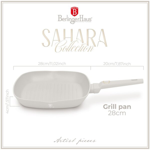Pánev grilovací s titanovým povrchem 28 cm Sahara Collection