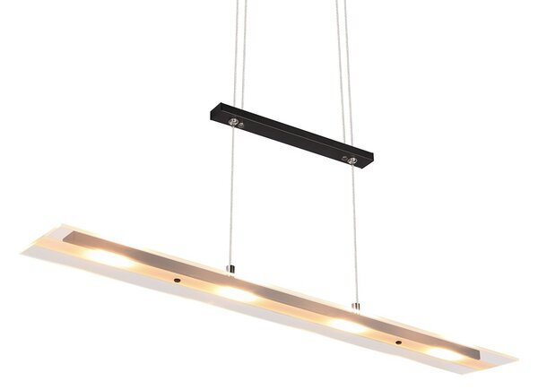 Trio Leuchten R32004132 MILOS - Závěsné stahovací svítidlo v černé barvě , LED 20W, 3000K, 80cm (Stahovací černý lustr nad stůl nebo sedačku)