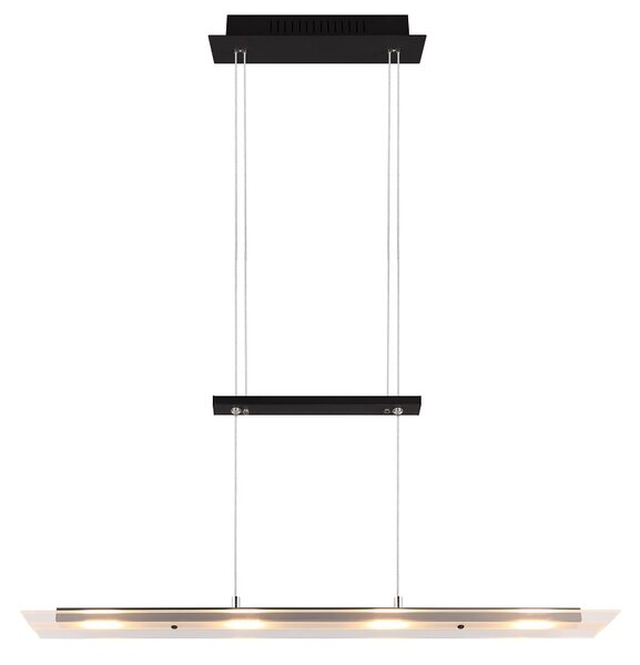 Trio Leuchten R32004132 MILOS - Závěsné stahovací svítidlo v černé barvě , LED 20W, 3000K, 80cm (Stahovací černý lustr nad stůl nebo sedačku)