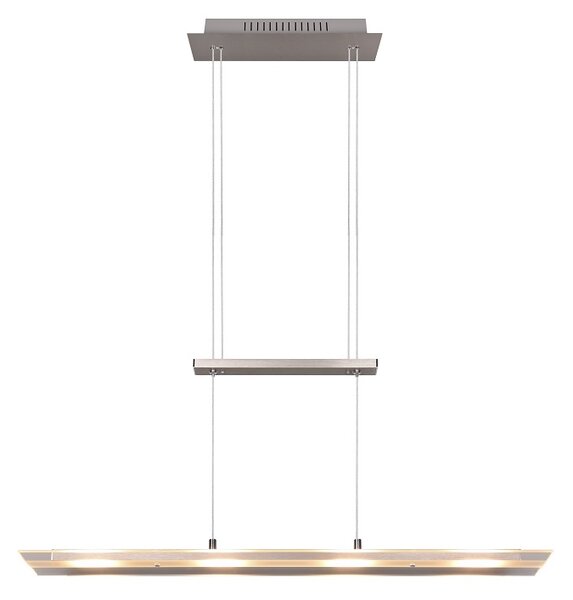 Trio Leuchten R32004107 MILOS - Závěsné stahovací svítidlo v matném niklu , LED 20W, 3000K, 80cm (Stahovací lustr nad stůl nebo sedačku)