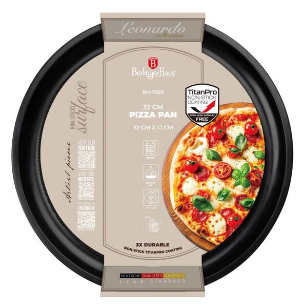 Pánev na pizzu s titanovým povrchem 32 cm Leonardo Collection