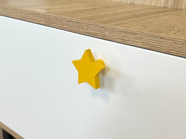 In-Design Nábytková knopka Hvězdička žlutá