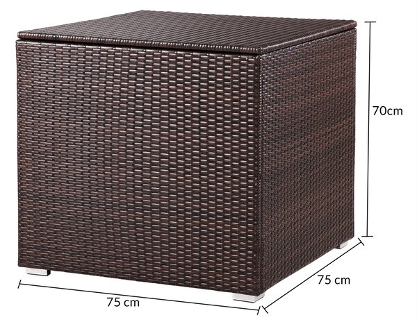 Deuba Úložný box 75x75x70 cm - hnědý