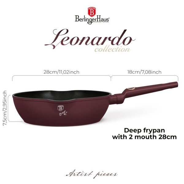 Pánev hluboká s titanovým povrchem 28 cm Leonardo Collection