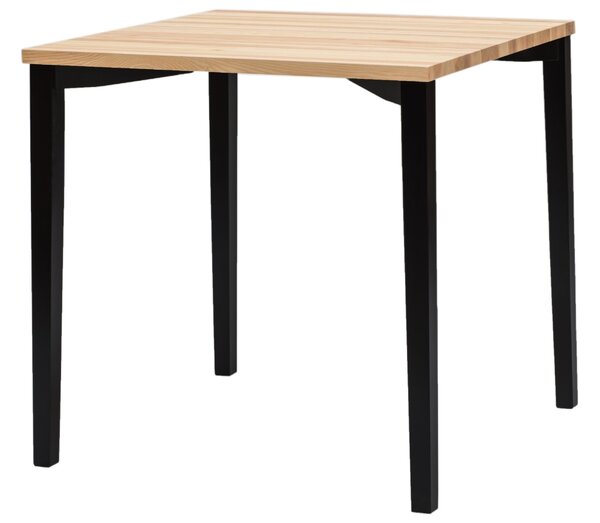 Černý jasanový jídelní stůl RAGABA TRIVENTI 80 x 80 cm