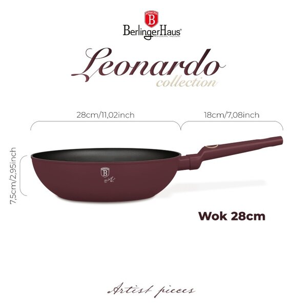 Pánev wok s titanovým povrchem 28 cm Leonardo Collection
