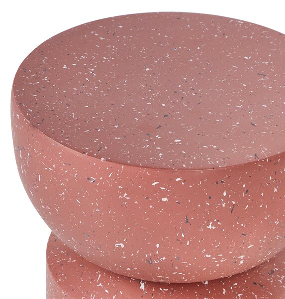 Odkládací stolek FALIRO 37 cm 37 cm Červené terrazzo