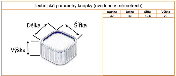 In-Design Nábytková knopka Nancy staromosaz