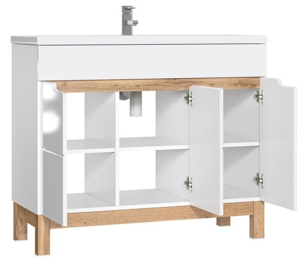 Koupelnová skříňka pod umyvadlo BALI WHITE 100 cm